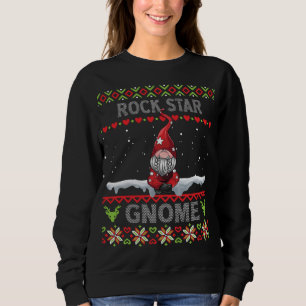 Sweatshirt rock star Gnome Matching famille Noël moches PJ