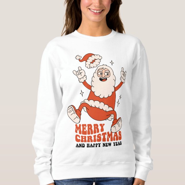 Sweatshirt Rockin' Santa Claus - Un Noël joyeux et bruyant (Devant)