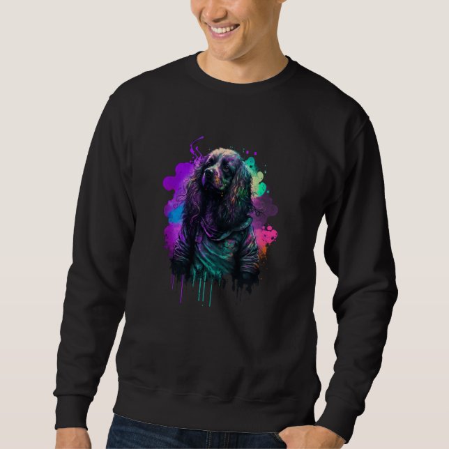 Sweatshirt Rockstar portrait Cocker Spaniel (Devant)
