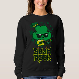 Sweatshirt Rockstar Shamrock Et Roulez Drôle St Patrick Day V