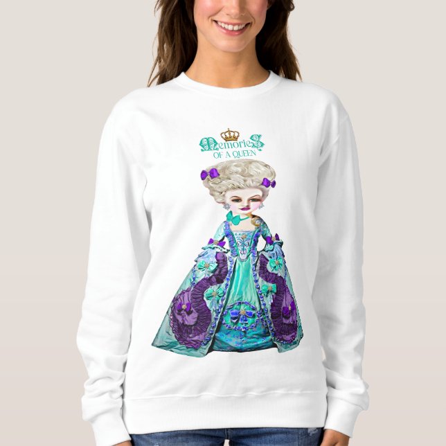 Sweatshirt Rococo Marie Antoinette Laissez-Les Manger Du Gâte (Devant)