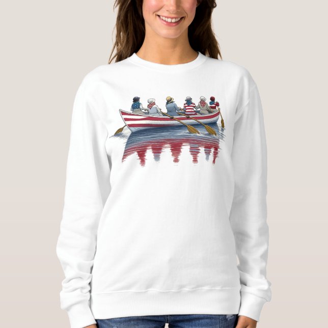Sweatshirt roe your vote (femmes votant uniquement sur l'imag (Devant)
