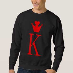 Sweatshirt Roi des cœurs couple assorti à la Saint-Valentin D
