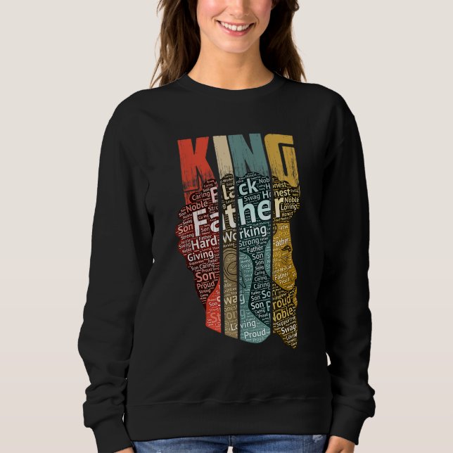 Sweatshirt Roi Noir fort Afro Afro Afro Afro afro-américain n (Devant)