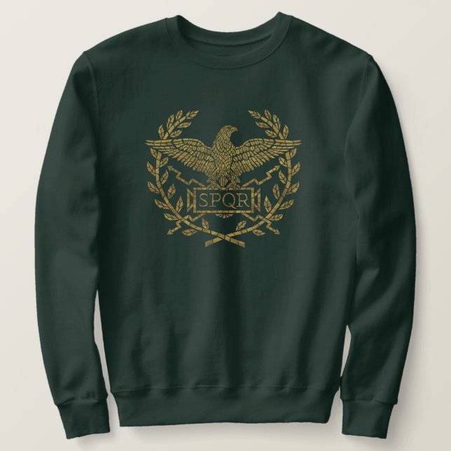 Sweatshirt Roman Empire Eagle Mosaic Emblem (Design devant)