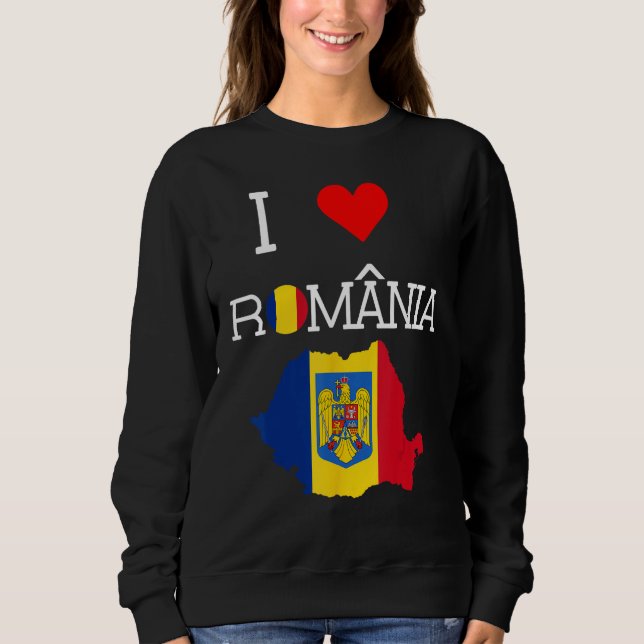 Sweatshirt Romanian  I Love Romania (Devant)