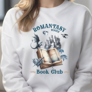 Sweatshirt Romantasy Reader Dragon Book Club Castle