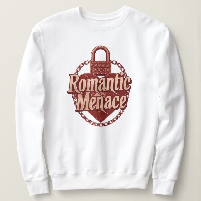 Sweatshirt "Romantic Menace" with Edgy Heart Lock (Design devant)