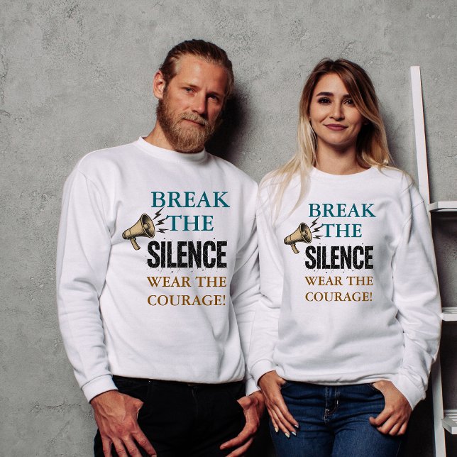 Sweatshirt Rompre le courage du silence (Créateur téléchargé)