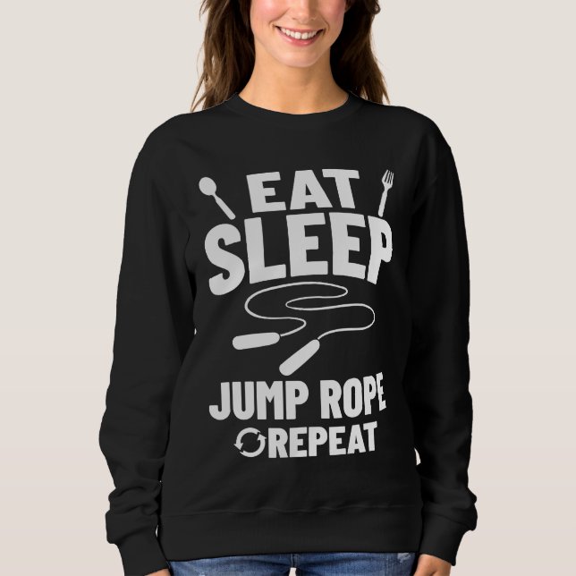 Sweatshirt Rope Jumping Skipping Rope Jump Mat Workout Exerci (Devant)