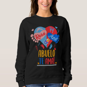 Sweatshirt Rosa Azul Homme Grand-père t'Aime Révélation du Se