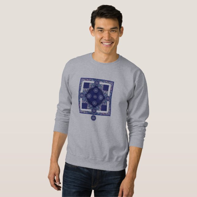 Sweatshirt Rosace bleue (Devant entier)
