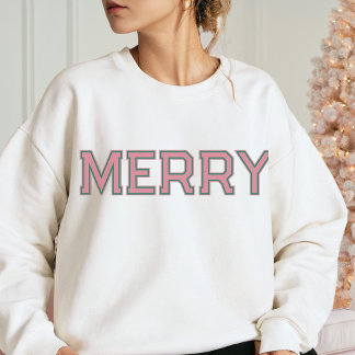Sweatshirt ROSE NOEL Joyeux Noël Texte personnalisé mignon