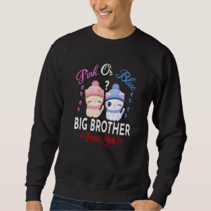 Sweatshirt Rose Ou Bleu Big Brother Vous Aime Révéler Le Sexe