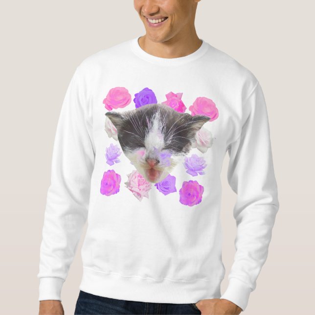 Sweatshirt roses+kit (Devant)