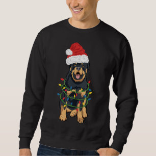 Sweatshirt Rottweiler Christmas Rottweiler À Santa Hat Et L