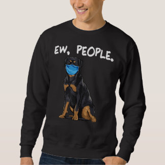 Sweatshirt Rottweiler Coeur Valentines Jour Chien Papa Maman