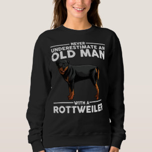Sweatshirt Rottweiler Designs Pour Hommes Papa Grand-Père Rot