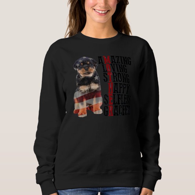Sweatshirt Rottweiler Extraordinaire Aimer fort Happy Selfles (Devant)