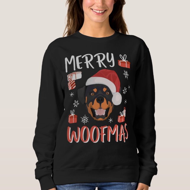 Sweatshirt Rottweiler Noël 14 (Devant)