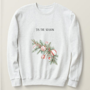 Sweatshirt Rouge Canne de Bonbon Noël