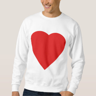 Sweatshirt Rouge et Blanc Love Heart Design.
