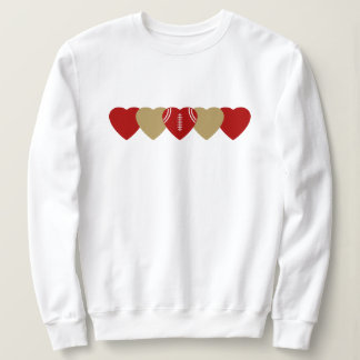 Sweatshirt Rouge et Or Cœur de Football