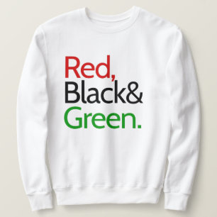 Sweatshirt Rouge, Noir et Vert-Américain africain