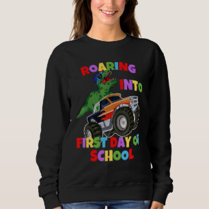 Sweatshirt Rouler au 1er jour de l'école Camion Dinosaur Rex
