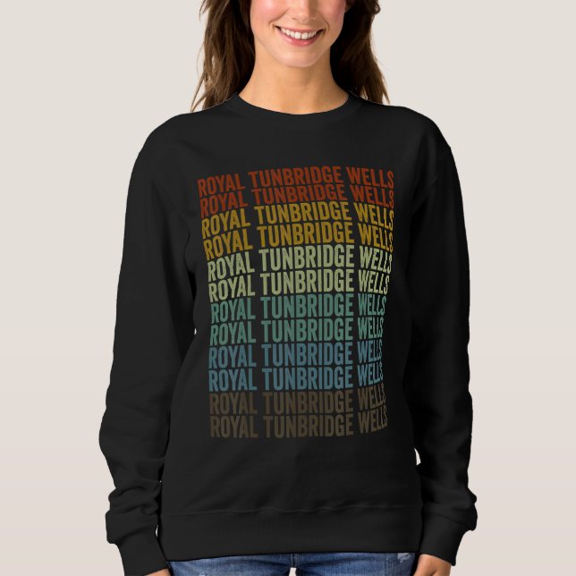 Sweatshirt Royal Tunbridge Wells City Retro (Devant)