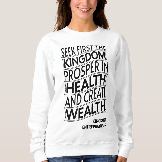Sweatshirt Royaume Entrepreneur Christian Business Unisex (Devant)