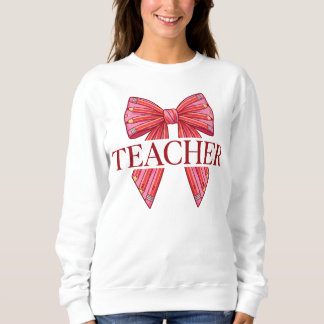 Sweatshirt Ruban à nœud au crayon rose pour l'appréciation de