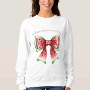Sweatshirt Ruban de noeud papillon coquette pastèque personna