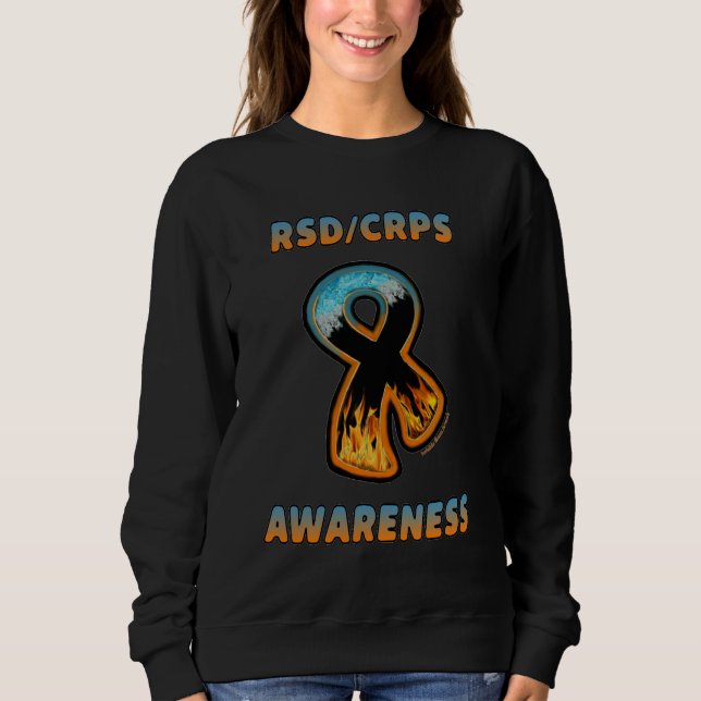 Sweatshirt Ruban du feu et de glace de CONSCIENCE de RSD/CRPS (Devant)