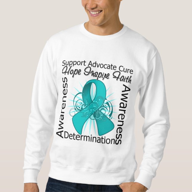 Sweatshirt Ruban en spirale d'inspirations de sclérodermie (Devant)