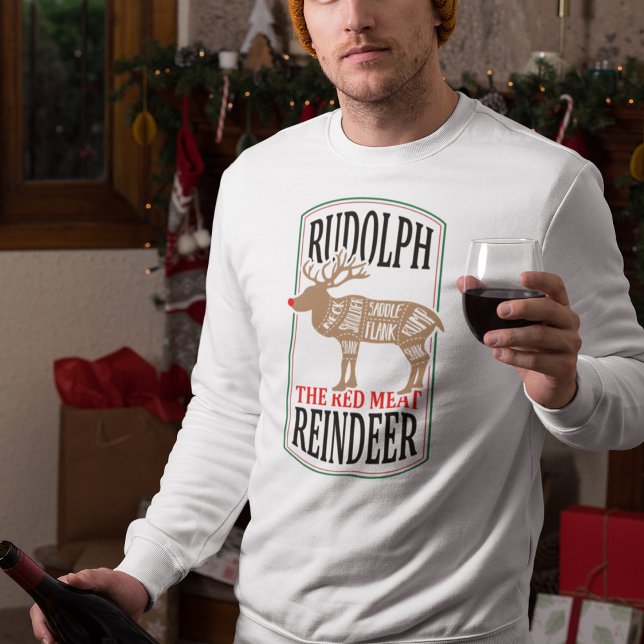 Sweatshirt Rudolph Le Renne De Viande Rouge (Créateur téléchargé)