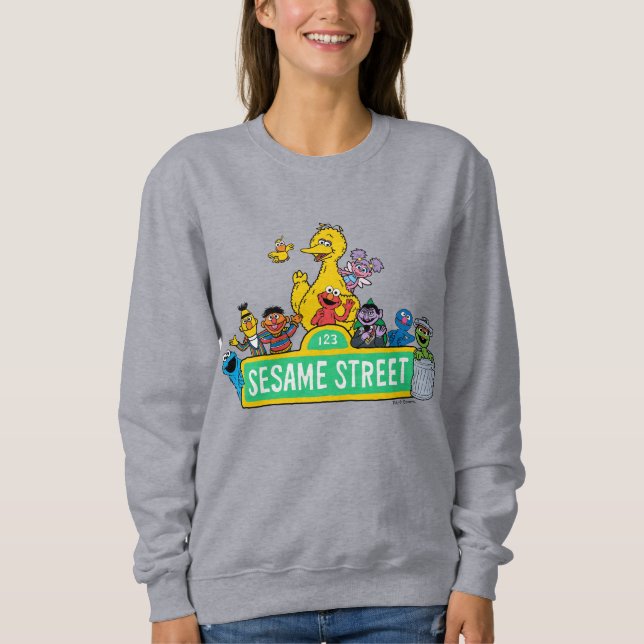Sweatshirt Rue Sésame | Couleur complète avec Pals (Devant)