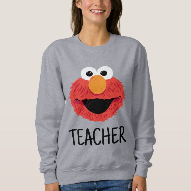 Sweatshirt Rue Sésame | Elmo Face Teacher (Devant)