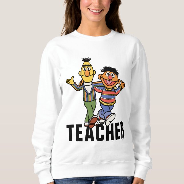 Sweatshirt Rue Sésame | Enseignant Bert & Ernie (Devant)
