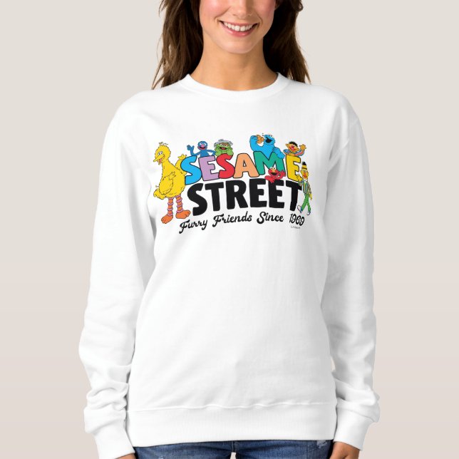 Sweatshirt Rue Sésame | Furry Friends depuis 1969 (Devant)