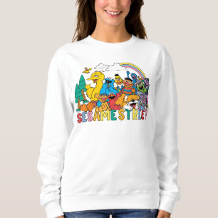 Sweatshirt Rue Sésame Rainbow Wave