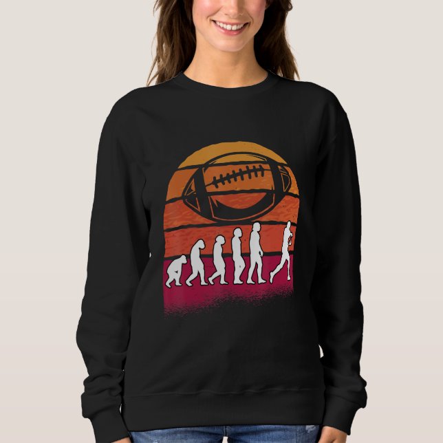 Sweatshirt Rugby Ball Sport Player Retro Evolution Rugby Team (Devant)