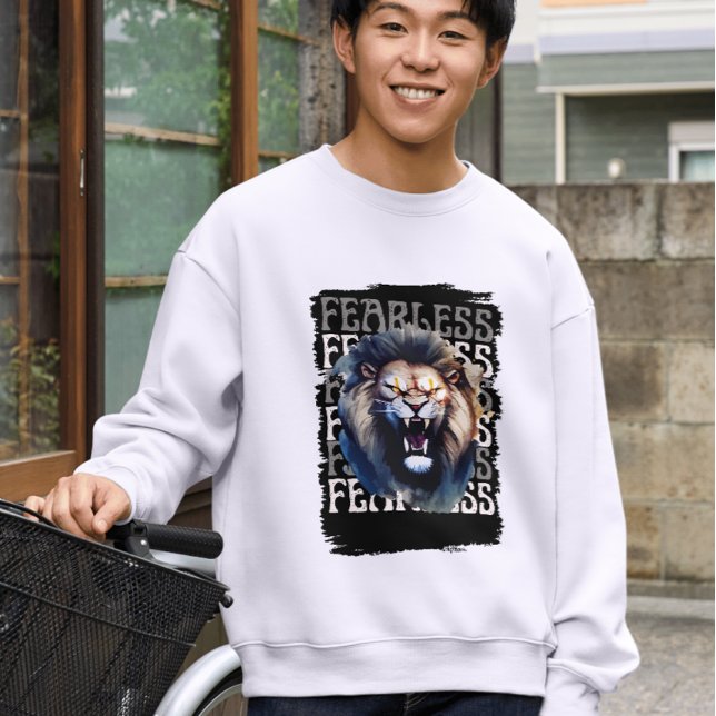 Sweatshirt  Rugissement sans peur – Lion audacieux  (Créateur téléchargé)