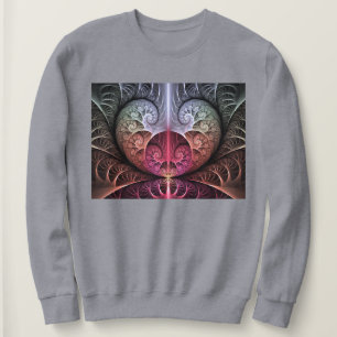 Sweatshirt Rythme cardiaque, art fractal de fantaisie surréal