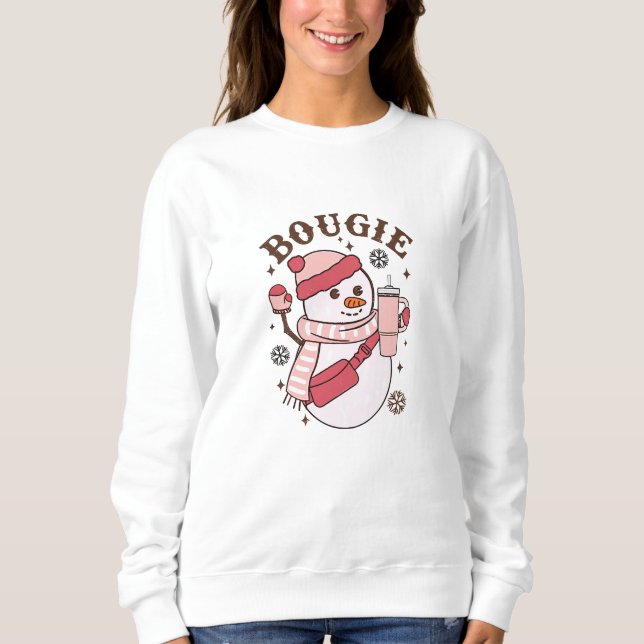 Sweatshirt Sac à ceinture inspiré de Noël Bougie Stanley Tumb (Devant)
