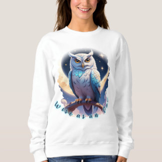 Sweatshirt Sage comme un hibou, Calme comme la lune