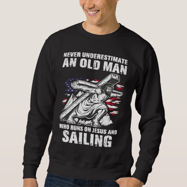 Sweatshirt Sailing Dad Christian Sail Grandpa (Devant)