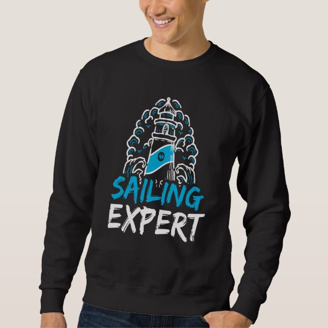Sweatshirt Sailing Expert Sailor Hobby Sail Sailboat (Devant)