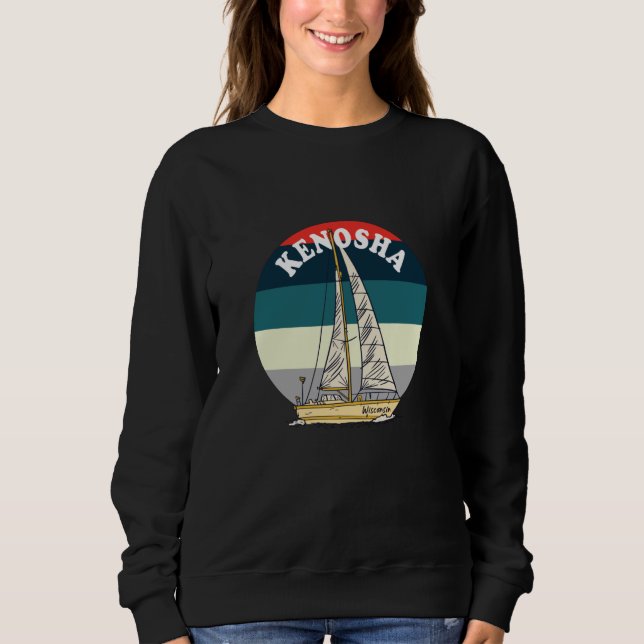 Sweatshirt Sailing Kenosha Wisconsin Vintage (Devant)