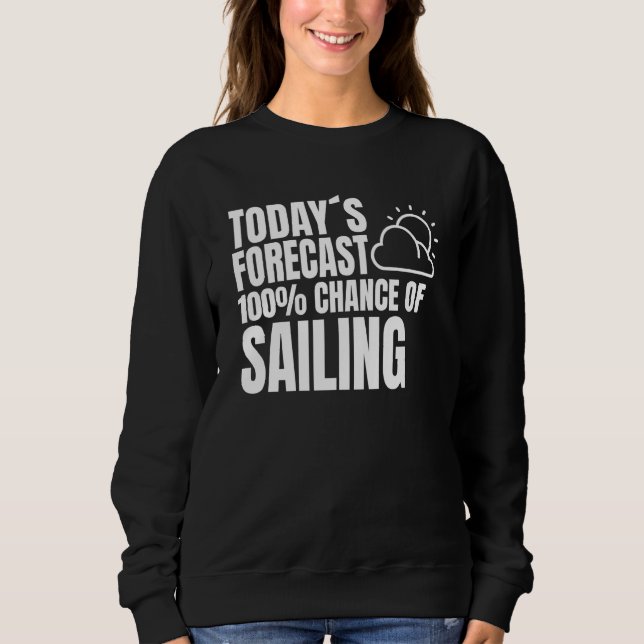 Sweatshirt Sailing License Ship Captain Weather Preview Saili (Devant)